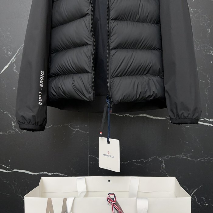 Clothing Moncler puffer jacket with hood Black 002