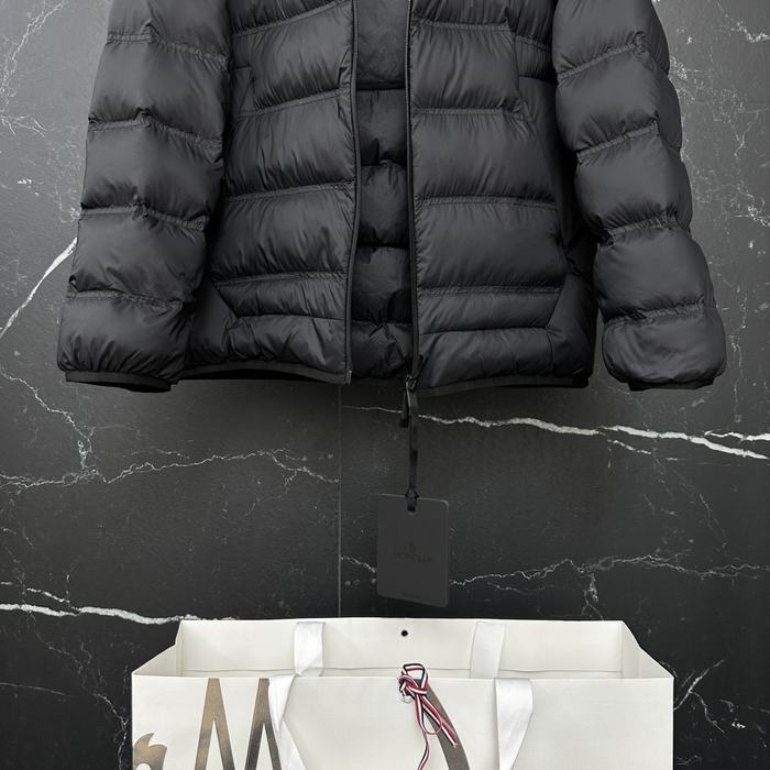 Clothing Moncler puffer jacket with hood Black 003