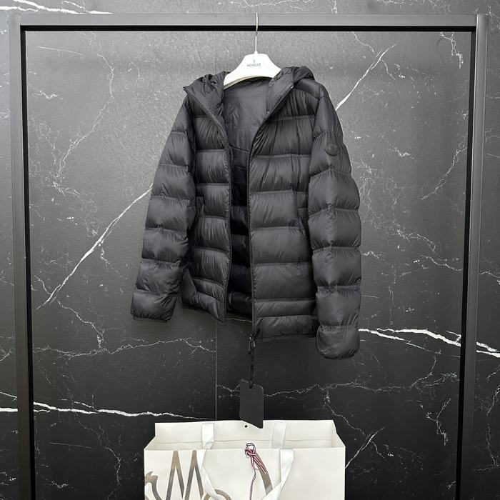 Clothing Moncler puffer jacket with hood Black 003