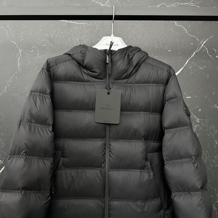 Clothing Moncler puffer jacket with hood Black 003