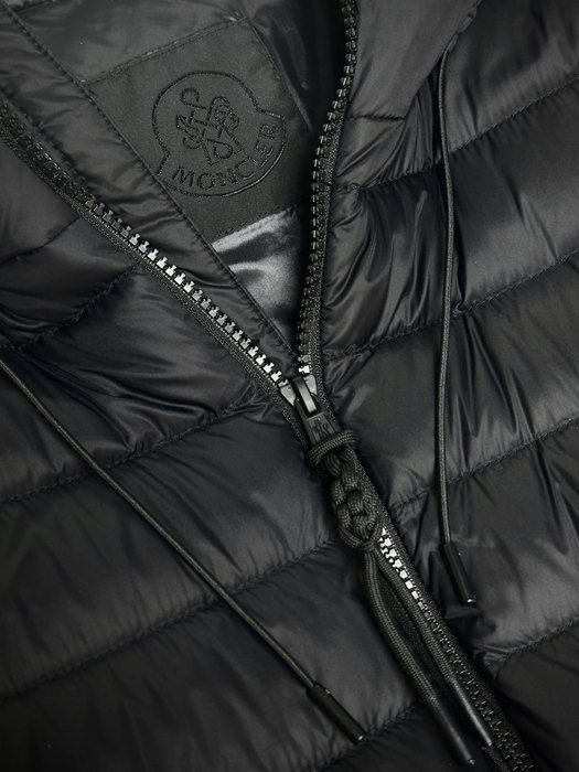 Clothing Moncler puffer jacket with hood Black 004