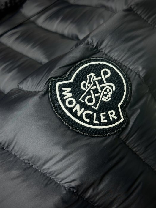 Clothing Moncler puffer jacket with hood Black 004