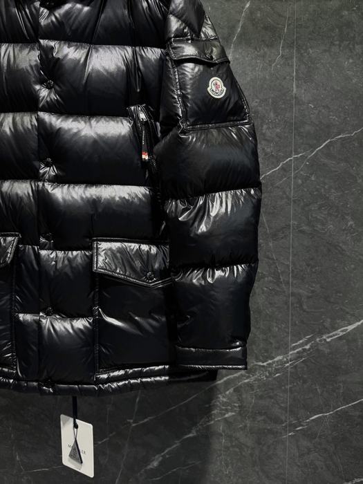 Clothing Moncler puffer jacket with hood Black 005