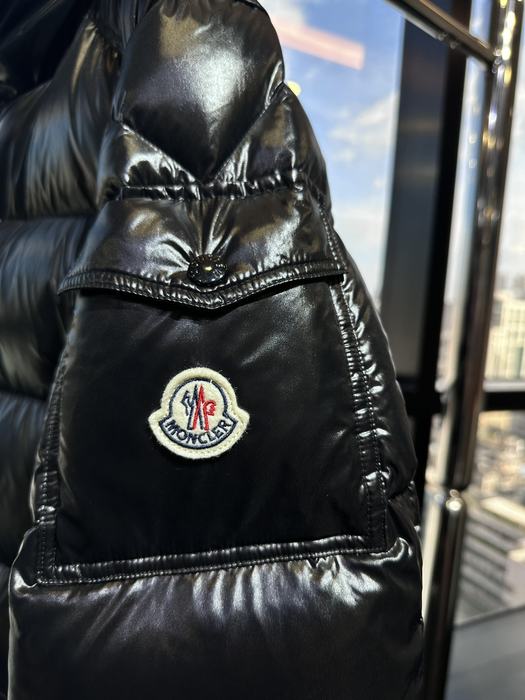 Clothing Moncler puffer jacket with hood Black 007