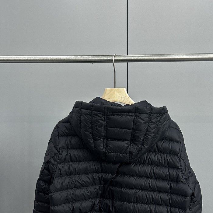 Clothing Moncler puffer jacket with hood Black 008
