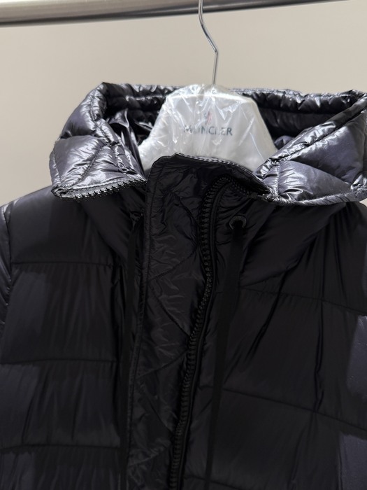 Clothing Moncler puffer jacket with hood Black