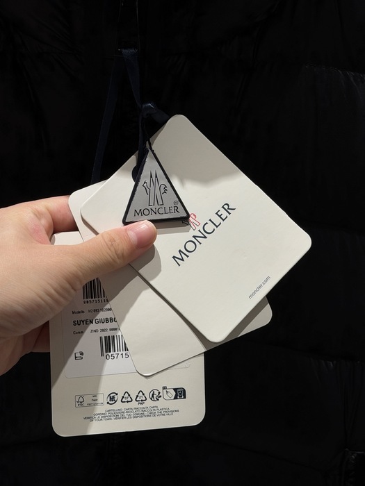 Clothing Moncler puffer jacket with hood Black