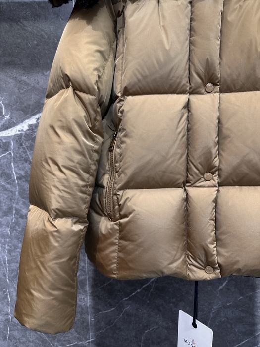 Clothing Moncler puffer jacket with shearling shoulder Black