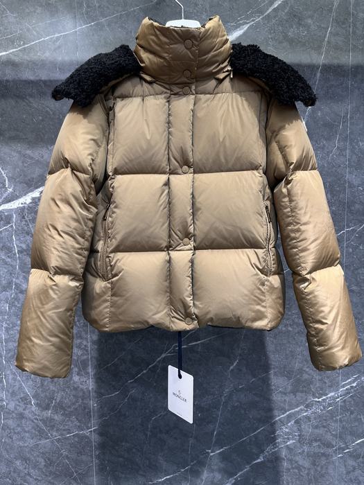Clothing Moncler puffer jacket with shearling shoulder Black
