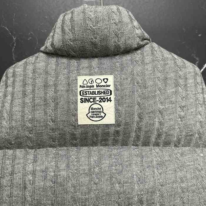 Clothing Moncler puffer knit jacket Grey