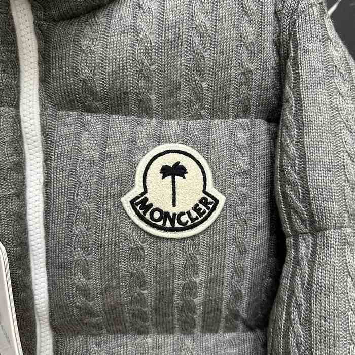 Clothing Moncler puffer knit jacket Grey