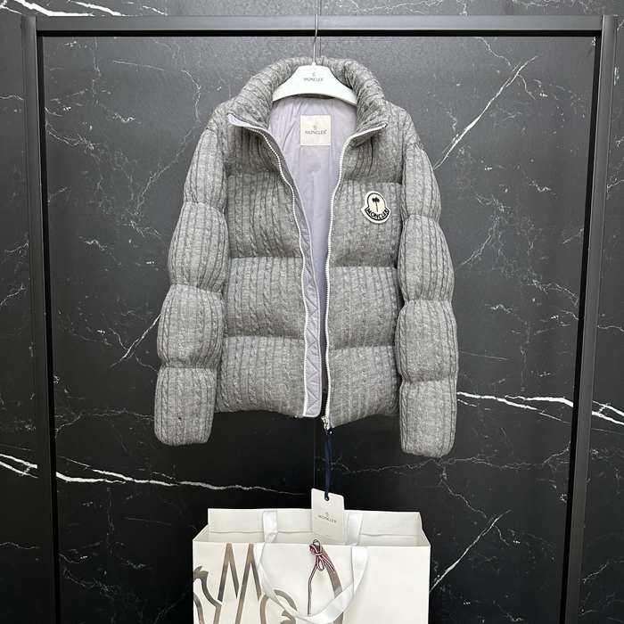 Clothing Moncler puffer knit jacket Grey