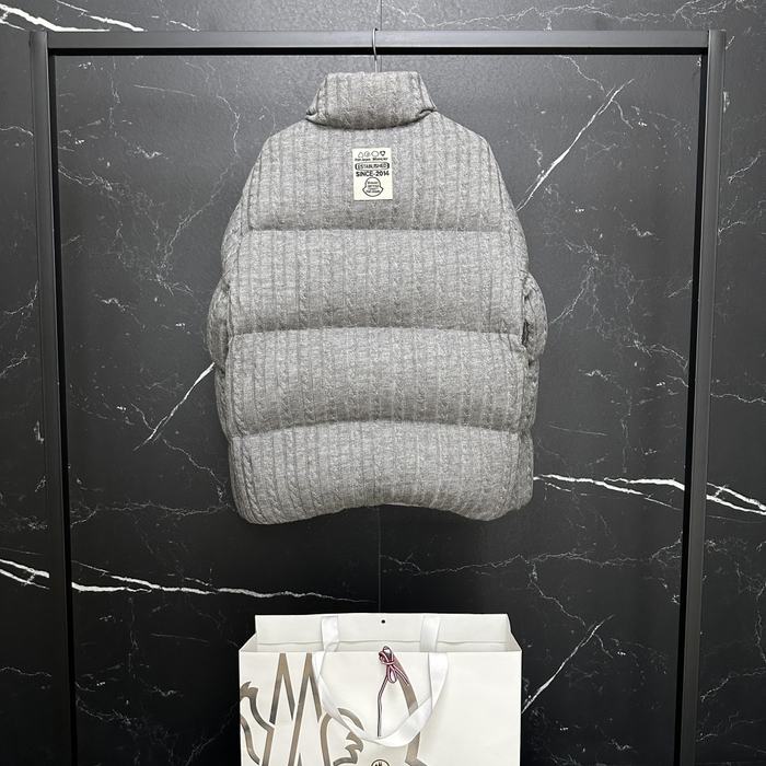 Clothing Moncler puffer knit jacket Grey