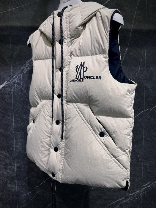 Clothing Moncler puffer vest with hood Beige