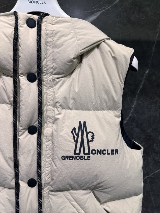 Clothing Moncler puffer vest with hood Beige