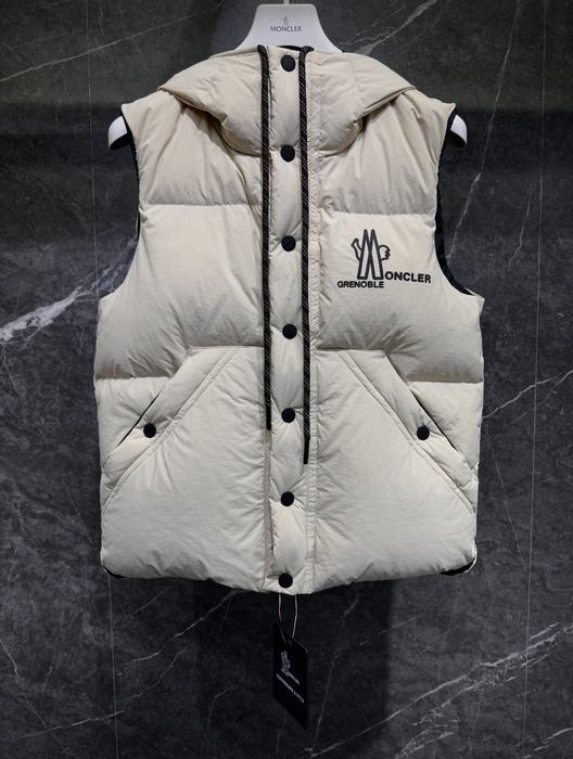 Clothing Moncler puffer vest with hood Beige