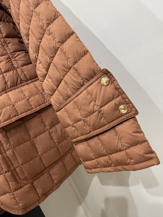 Clothing Moncler quilted jacket Brown
