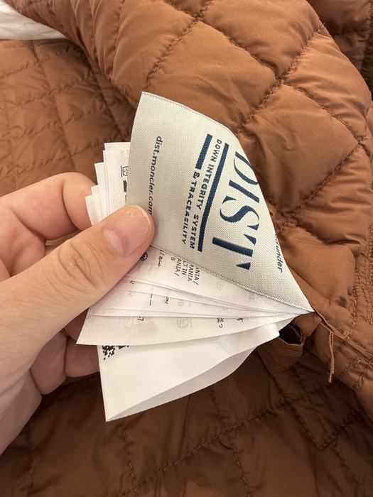 Clothing Moncler quilted jacket Brown