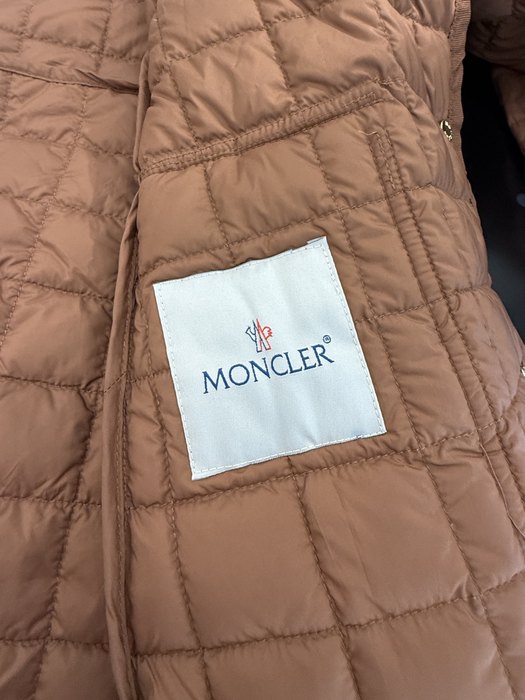 Clothing Moncler quilted jacket Brown