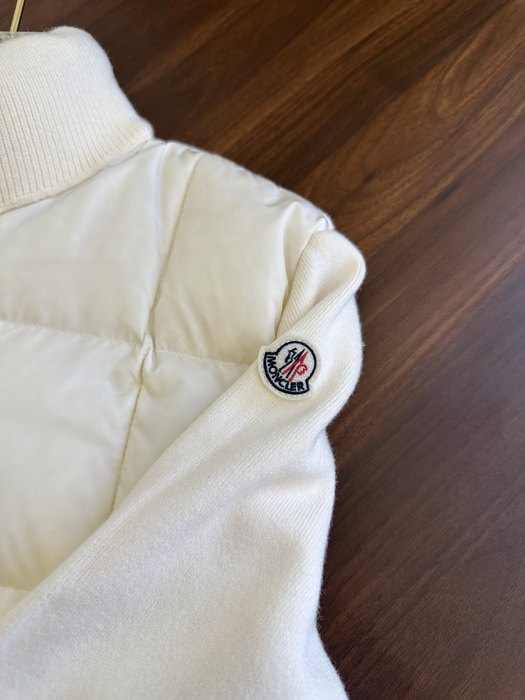 Clothing Moncler quilted knit jacket White