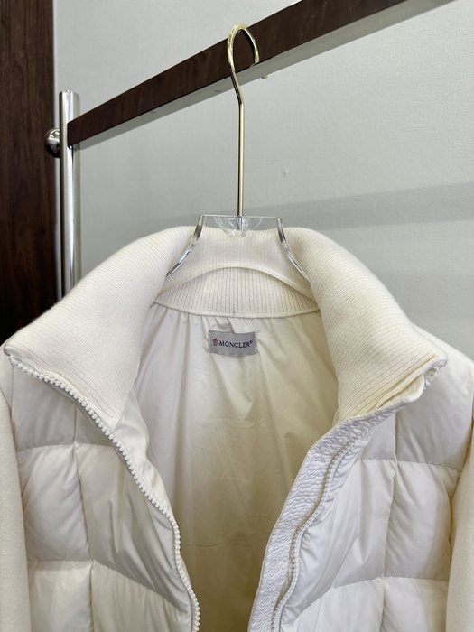 Clothing Moncler quilted knit jacket White