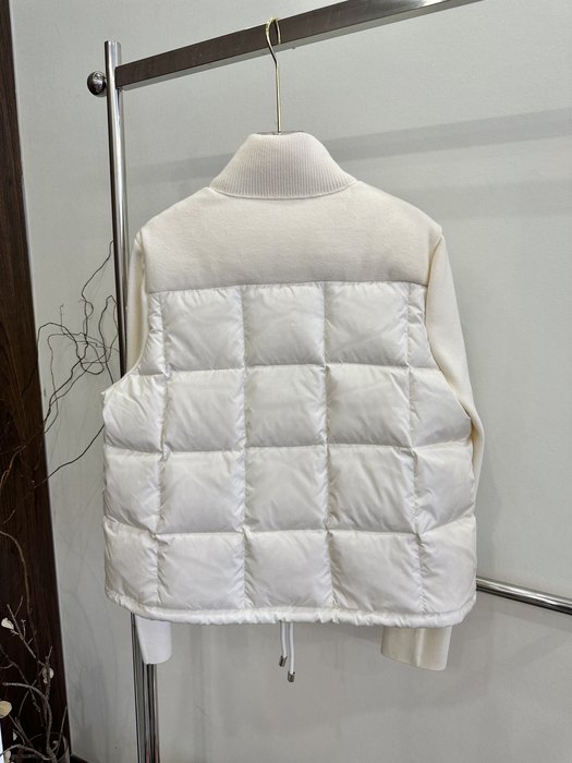 Clothing Moncler quilted knit jacket White