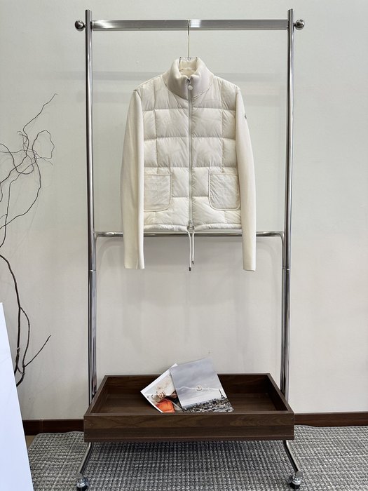 Clothing Moncler quilted knit jacket White