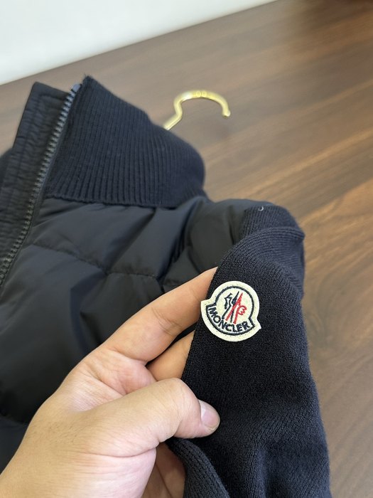 Clothing Moncler quilted knit lightweight down jacket Black