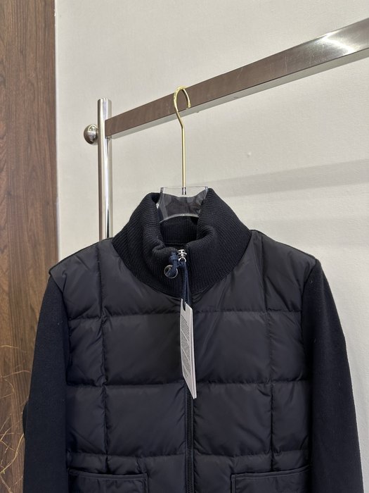 Clothing Moncler quilted knit lightweight down jacket Black