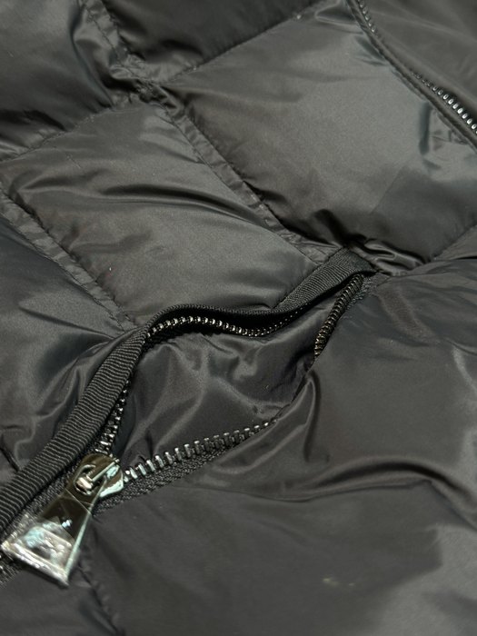 Clothing Moncler short fur collar down jacket Black