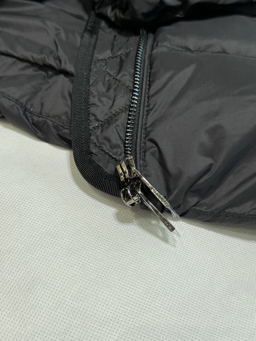 Clothing Moncler short fur collar down jacket Black