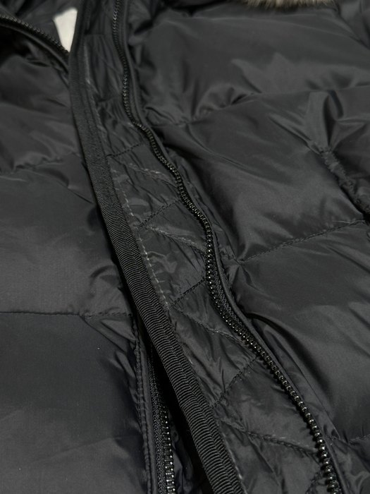 Clothing Moncler short fur collar down jacket Black