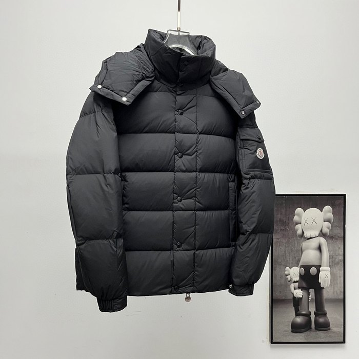 Clothing Moncler short hooded down jacket Black