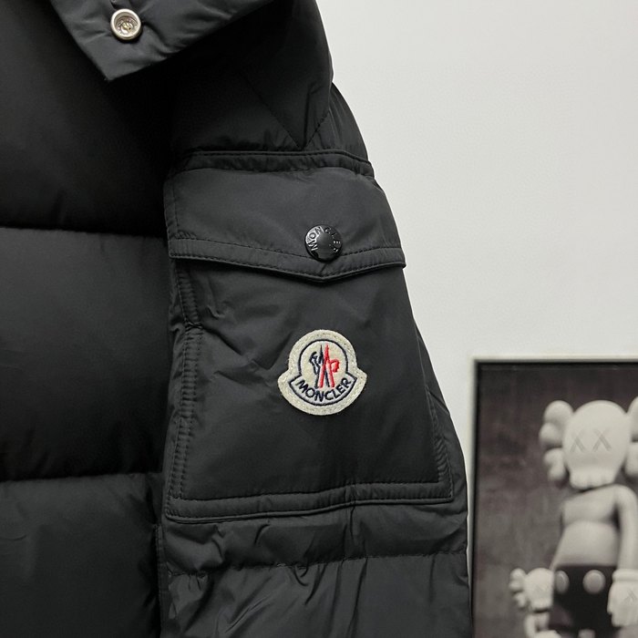 Clothing Moncler short hooded down jacket Black