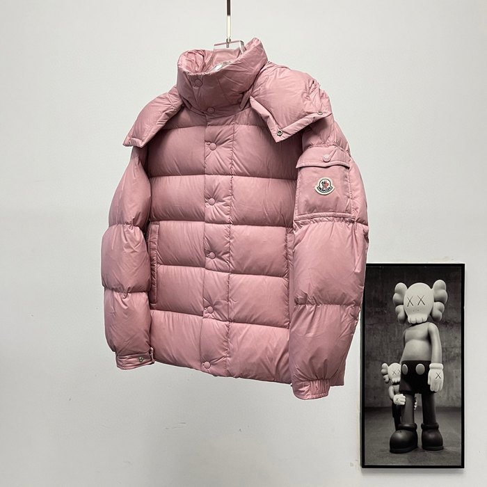 Clothing Moncler short padded hooded jacket Beige