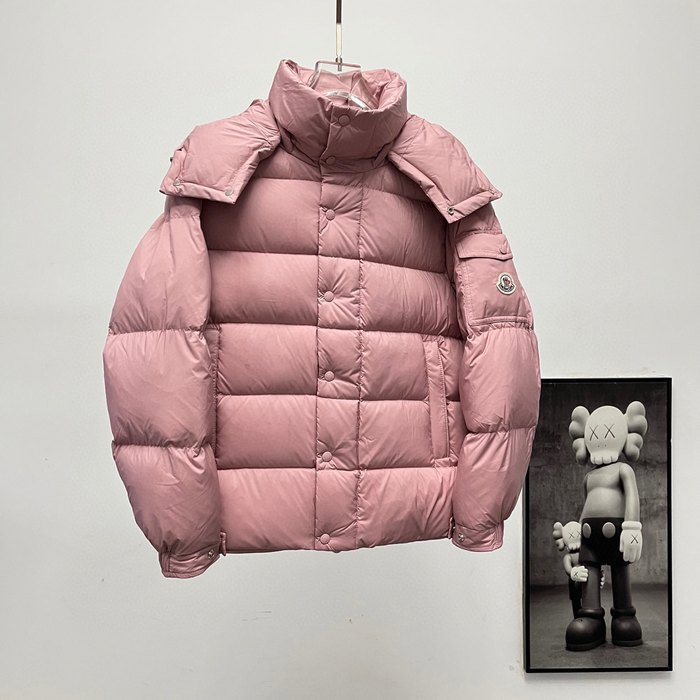 Clothing Moncler short padded hooded jacket Beige