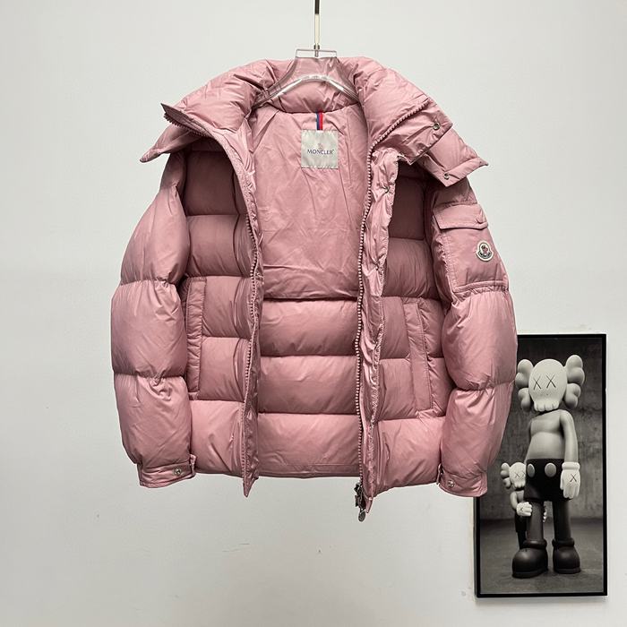 Clothing Moncler short padded hooded jacket Beige