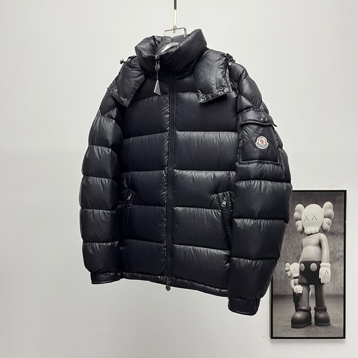 Clothing Moncler short padded hooded jacket Black
