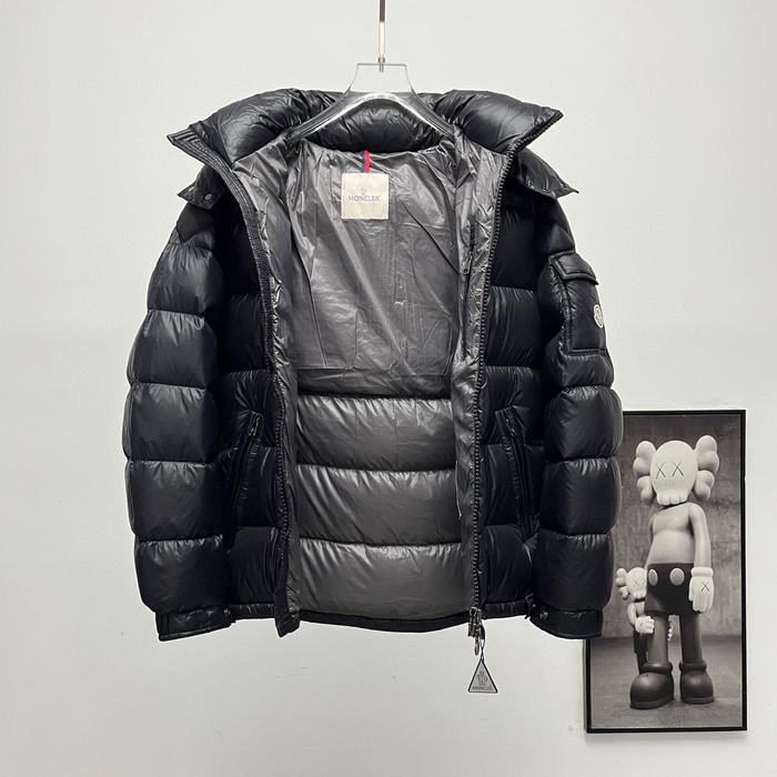 Clothing Moncler short padded hooded jacket Black