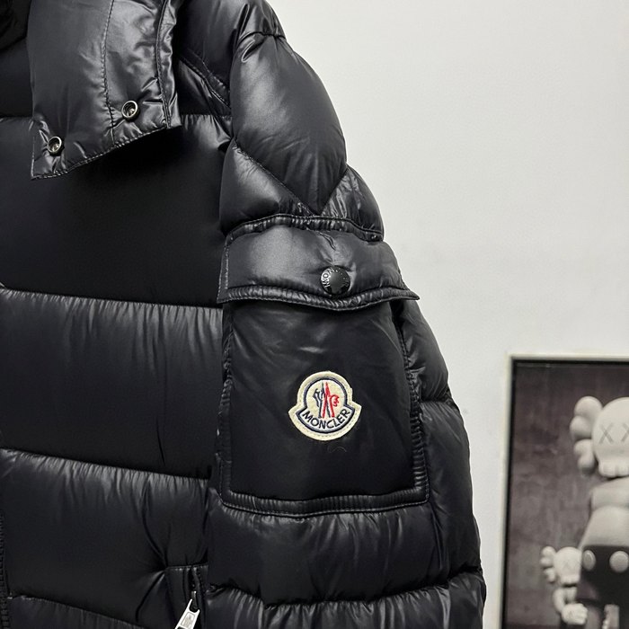 Clothing Moncler short padded hooded jacket Black