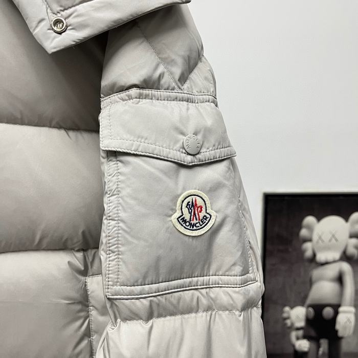 Clothing Moncler short padded hooded jacket Grey