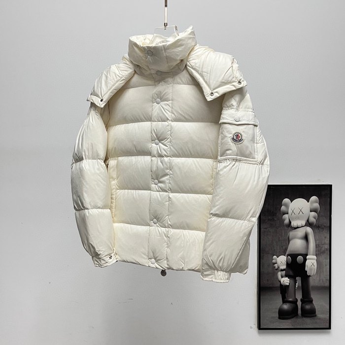 Clothing Moncler short padded hooded jacket White
