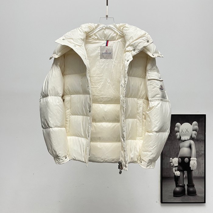 Clothing Moncler short padded hooded jacket White