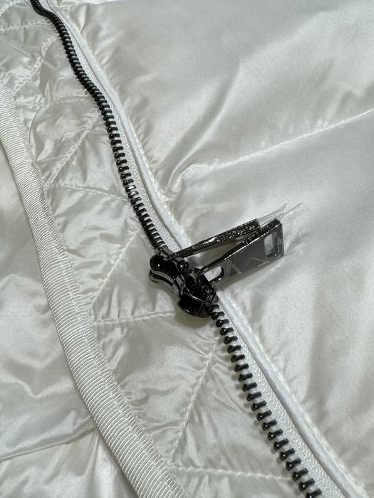 Clothing Moncler short puffer jacket with fur hood White