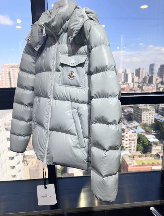 Clothing Moncler short puffer jacket Grey