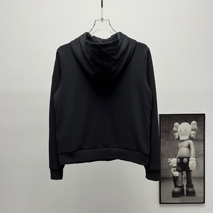 Clothing Moncler striped hooded down jacket Black