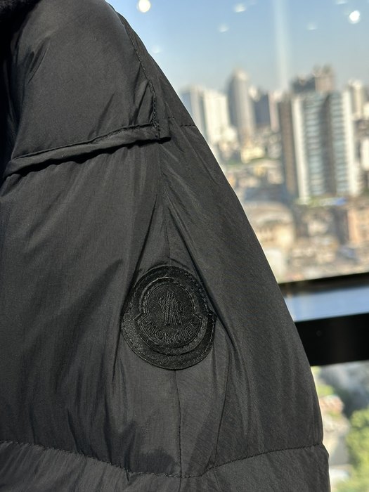 Clothing long puffer coat Black 001