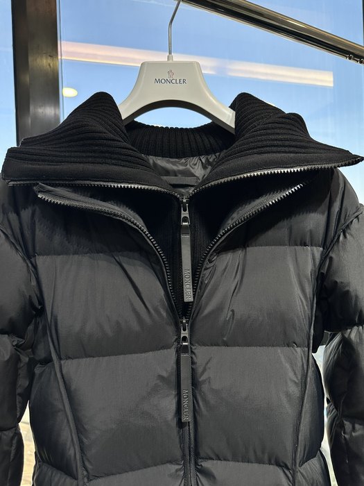 Clothing long puffer coat Black 001