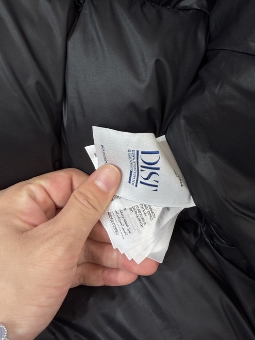 Clothing puffer jacket with shearling detail Black