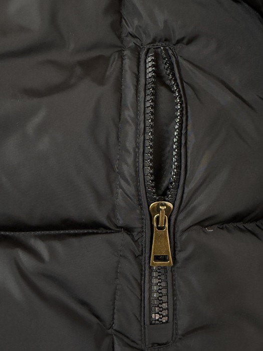 Clothing puffer jacket with shearling detail Black